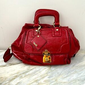 D & G Patent leather Allyson tote Red